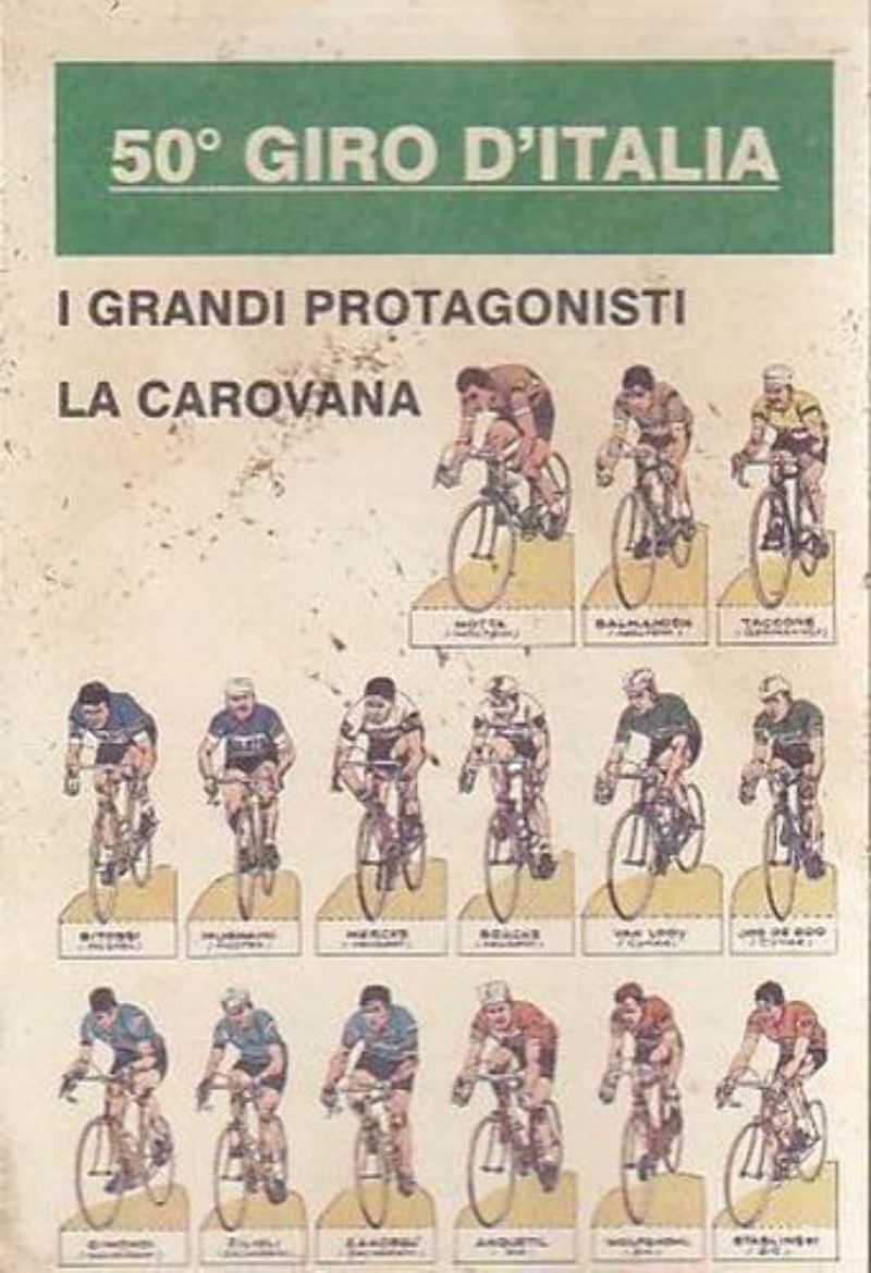 50° GIRO D'ITALIA I GRANDI PROTAGONISTI Cartolina a Colori Vintage …