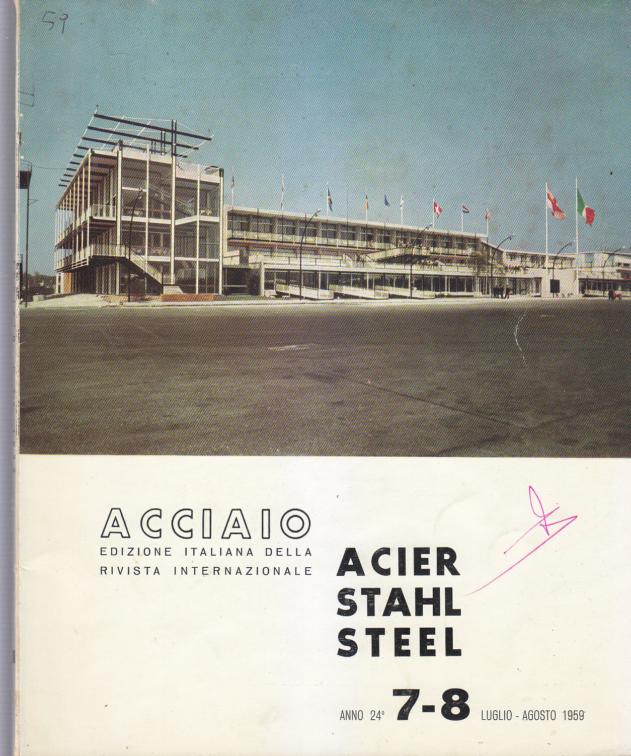 Acciaio rivista luglio agosto 1959 numeri 7 8 acier stahl …