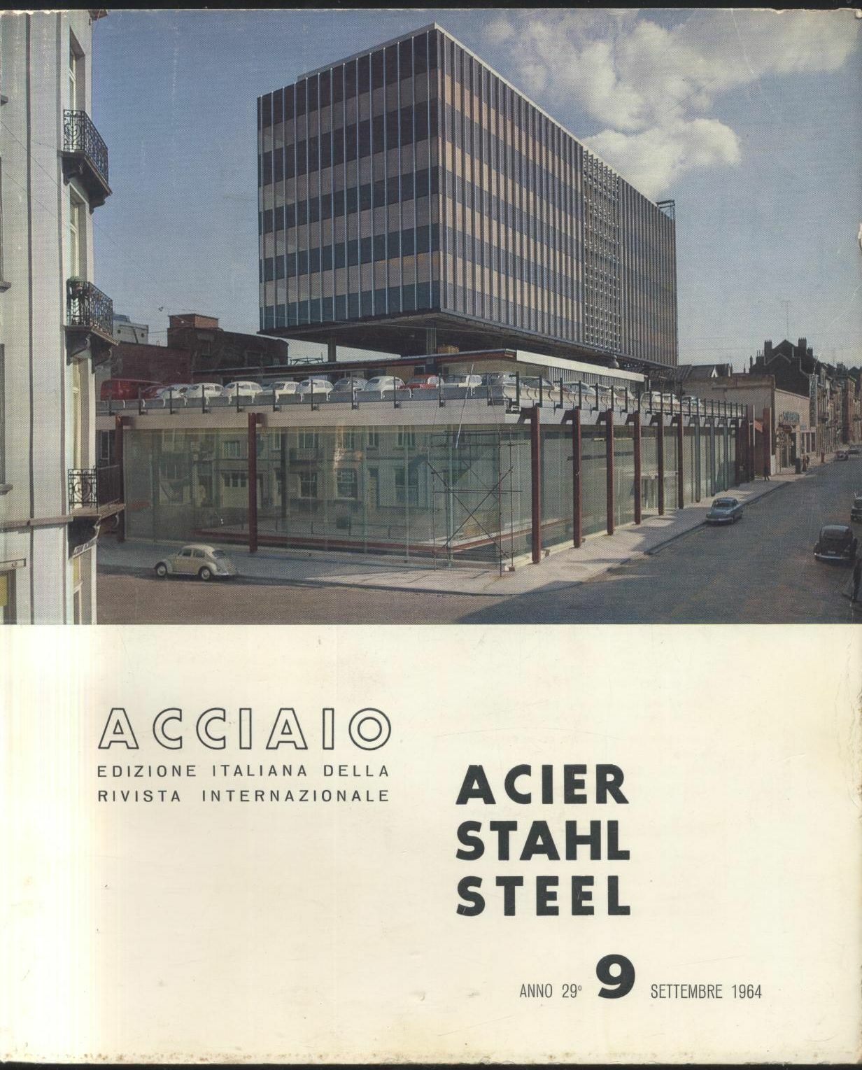 Acciaio rivista UISAA settembre 1964 acier stahl steel applicazioni Ingegneria