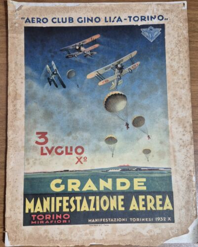 AERO CLUB GINO LISA TORINO 1932 GRANDE MANIFESTAZIONE AEREA Libro …