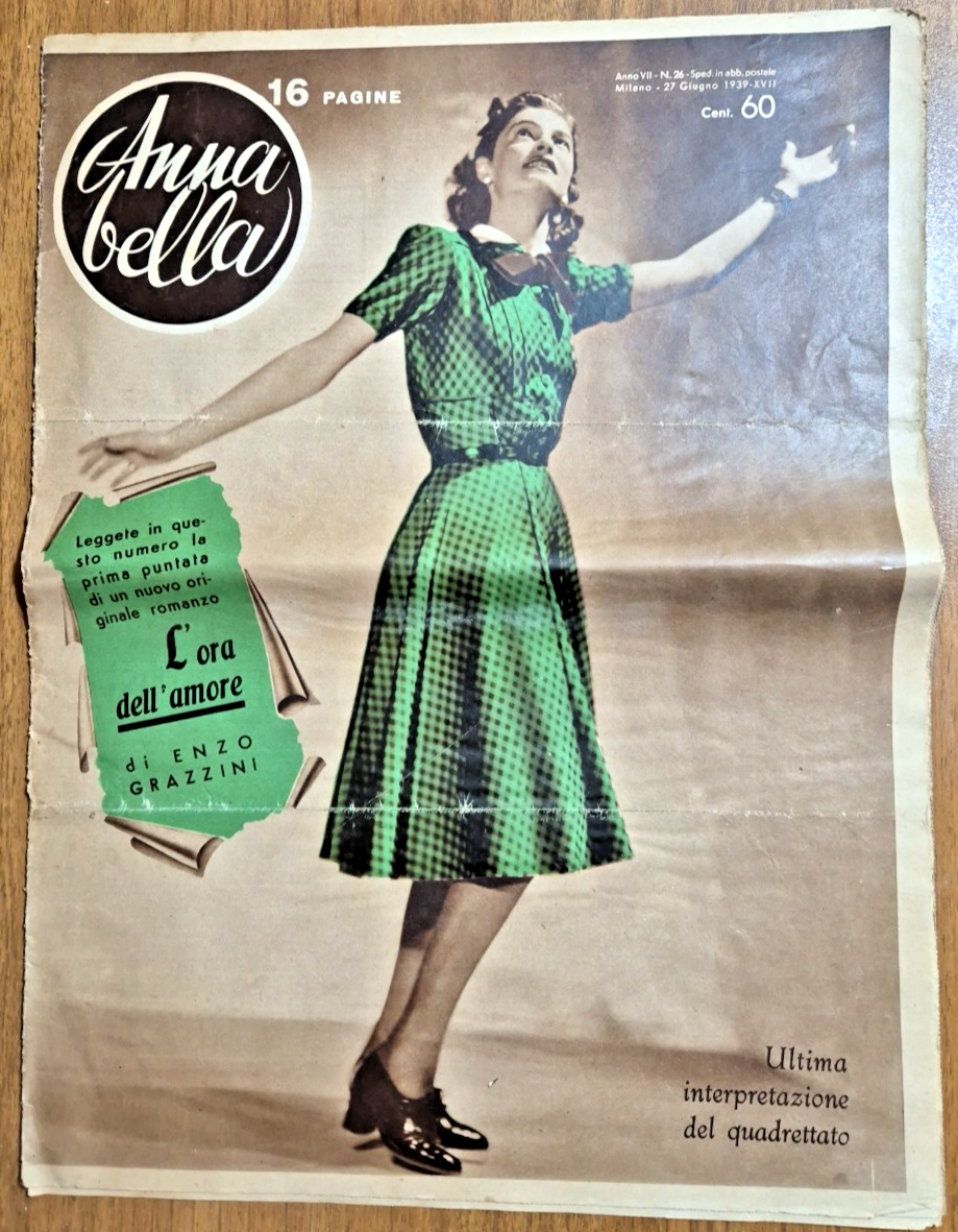 ANNA BELLA 27 giugno 1939 Rivista di Moda e attualità …