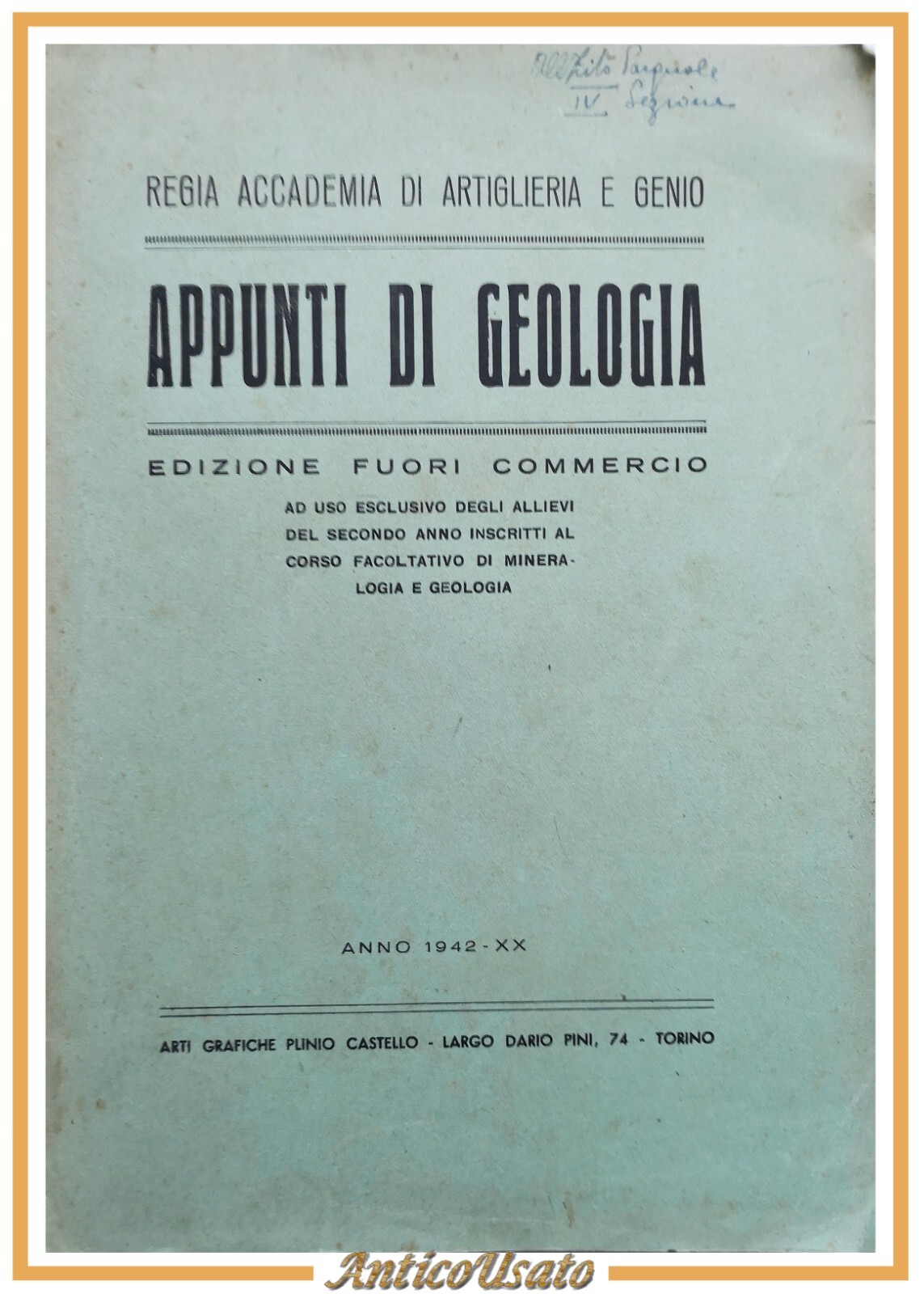 APPUNTI DI GEOLOGIA 1942 regia accademia di artiglieria e genio …