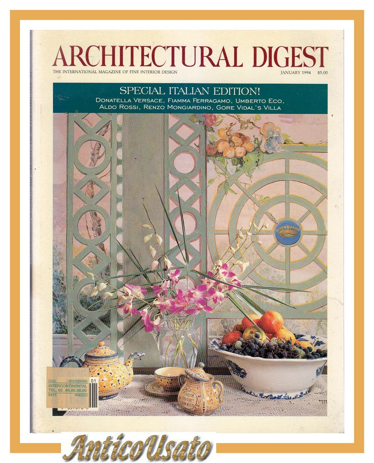 ARCHITECTURAL DIGEST special italian edition 1994 rivista architettura Versace