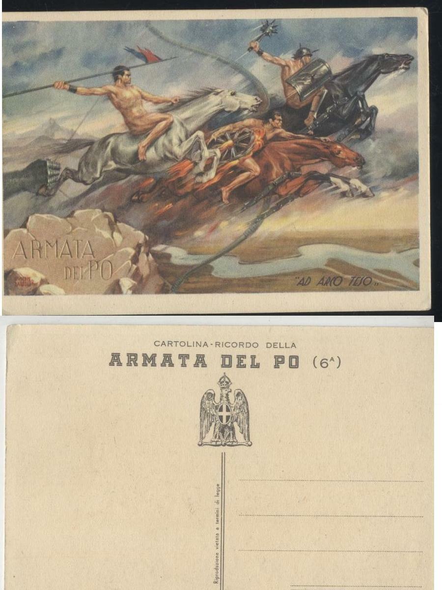 Armata Del Po cartolina non viaggiata Illustrata carte postale postcard …