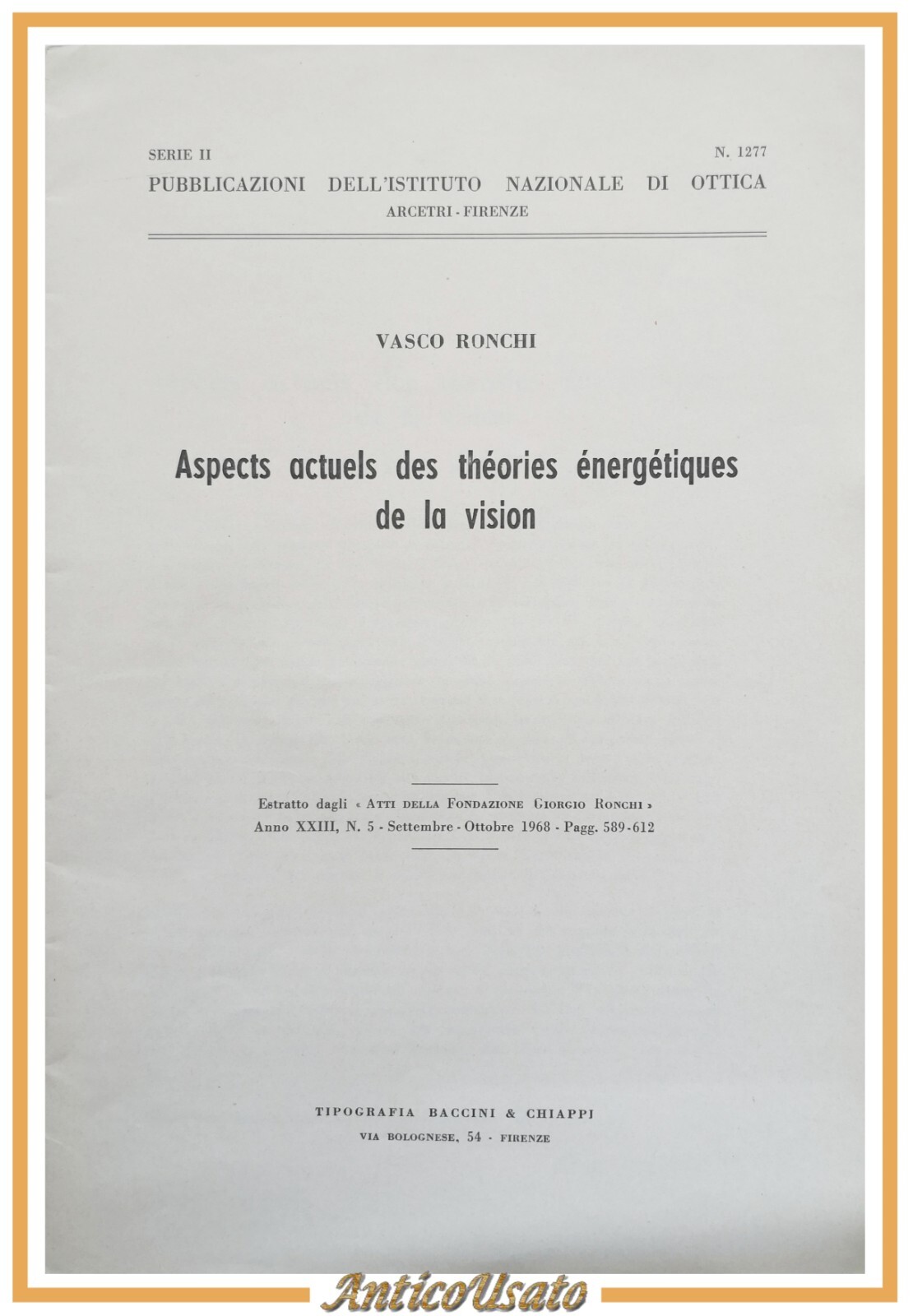 ASPECTS ACTUELS DES THEORIES ENERGETIQUES DE LA VISION di Vasco …