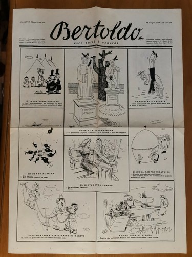 BERTOLDO giornale umoristico anno IV numero 34 30 giugno 1939 …
