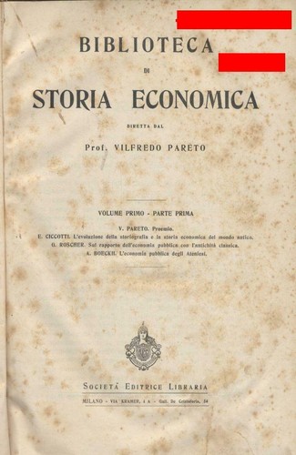 BIBLIOTECA DI STORIA ECONOMICA Vilfredo Pareto COMPLETA 6 voumi in …