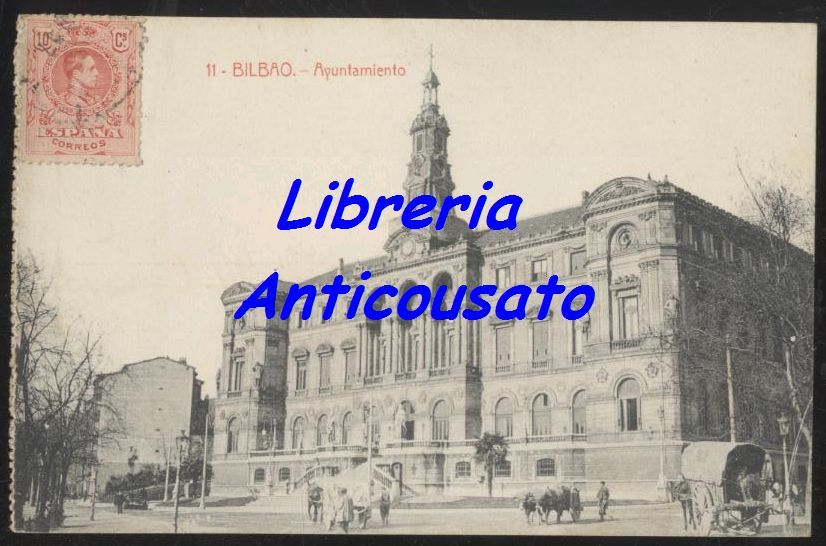 Bilbao Apuntamiento Cartolina Viaggiata anni '20 Originale Vintage Tarjeta