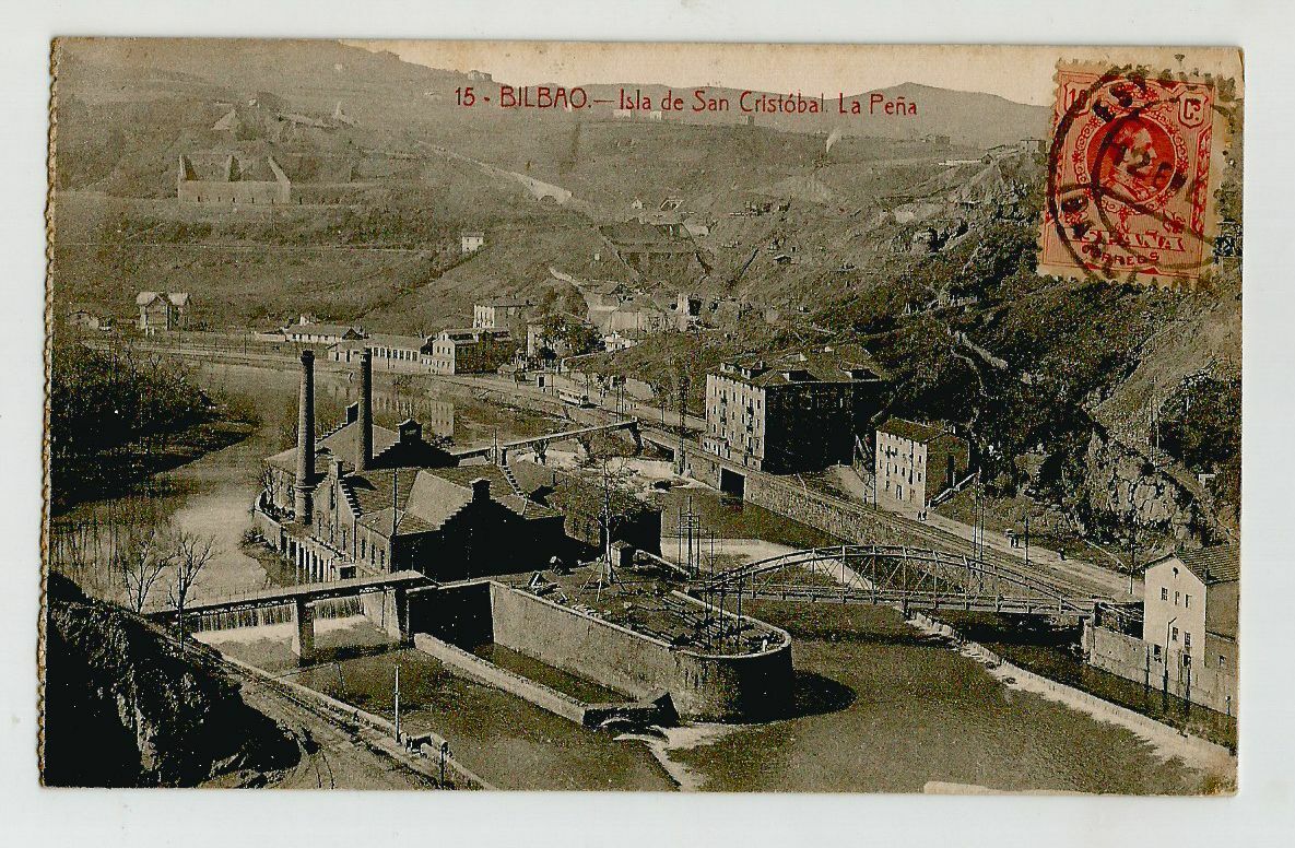 BILBAO Isla de san Cristobal La Pena viaggiata 1916 tarjeta …