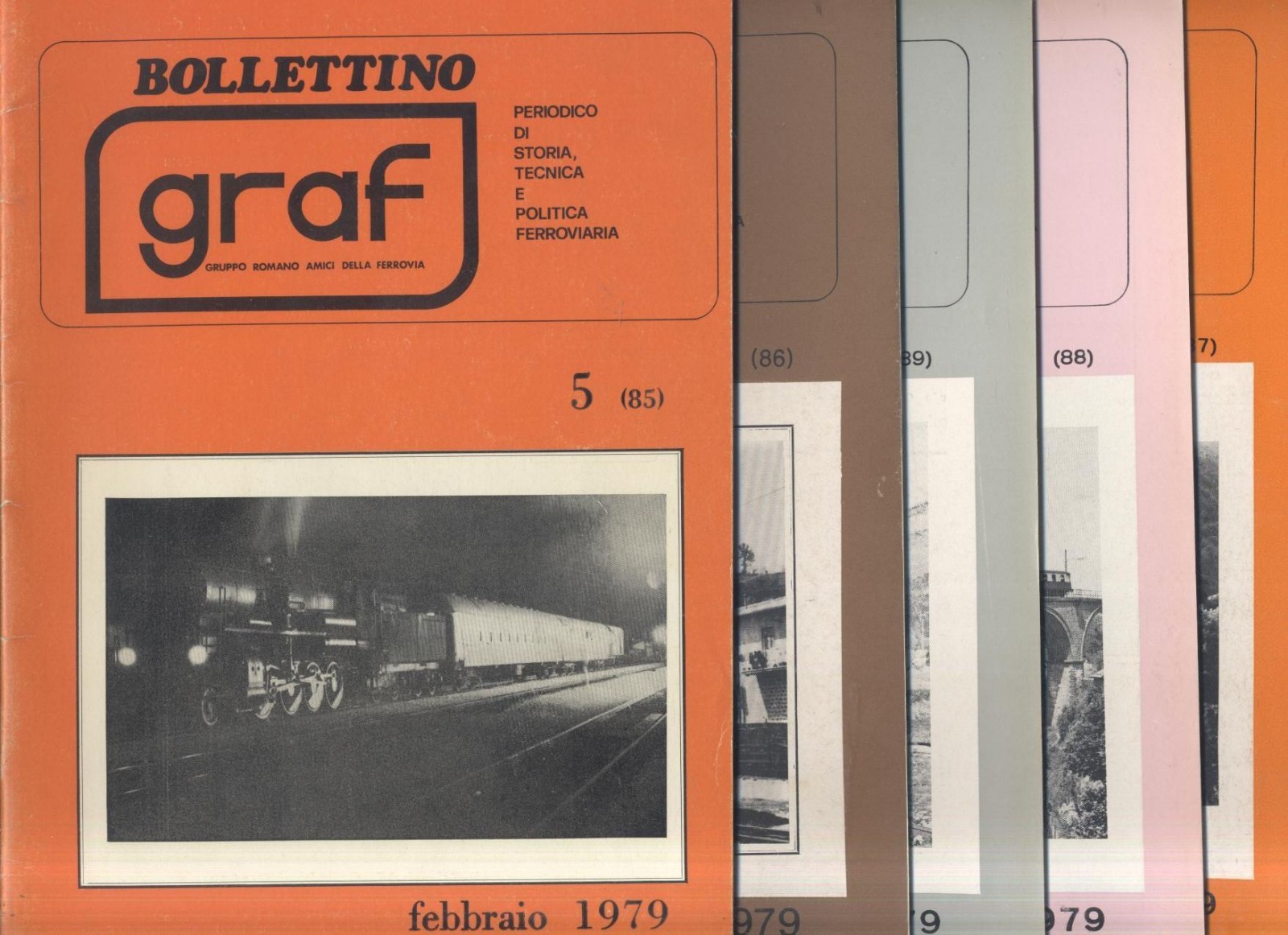BOLLETTINO GRAF 1979 5 numeri storia ferrovia locomotive treni giornale …