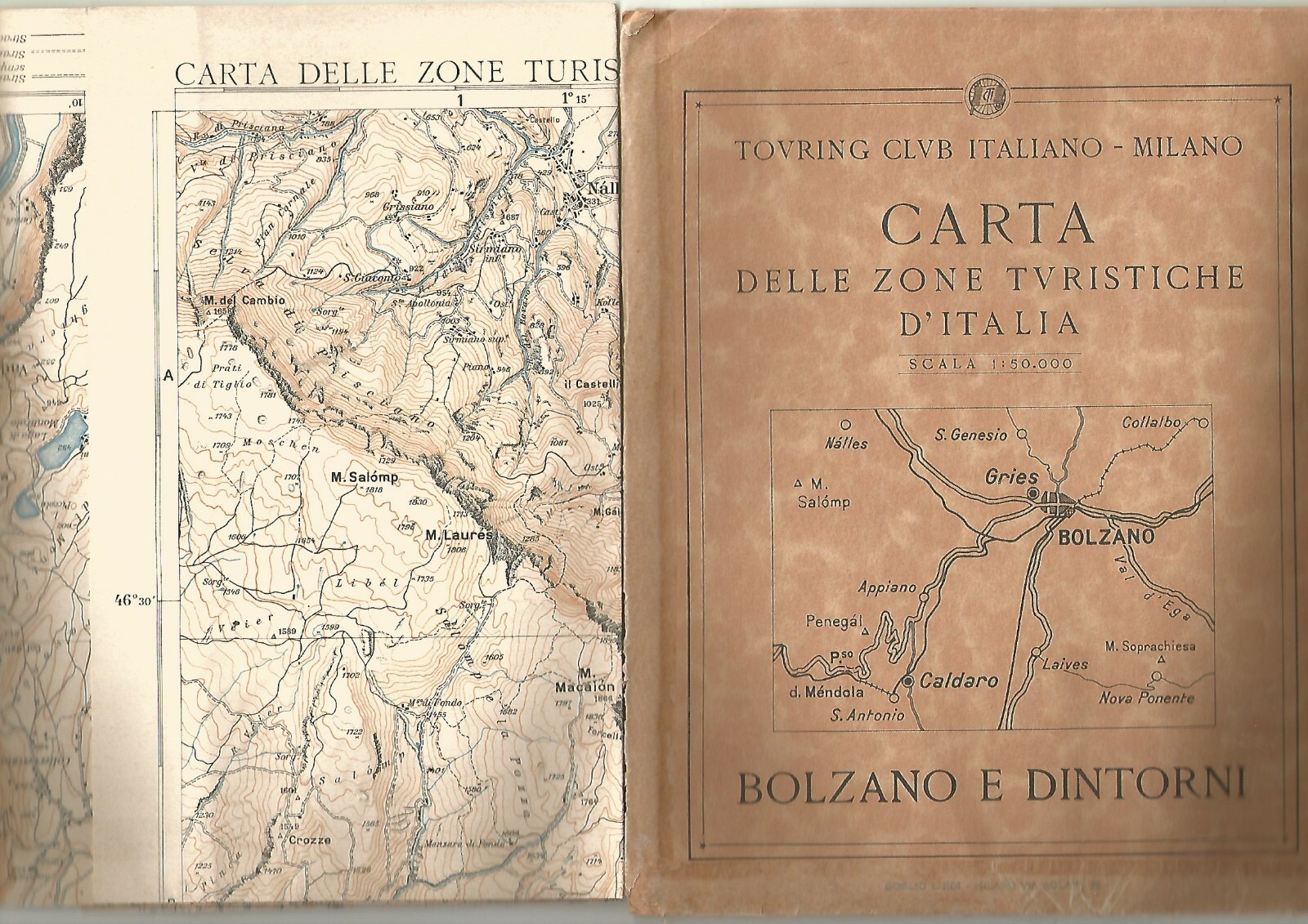BOLZANO E DINTORNI CARTA DELLE ZONE TURISTICHE D'ITALIA touring club …