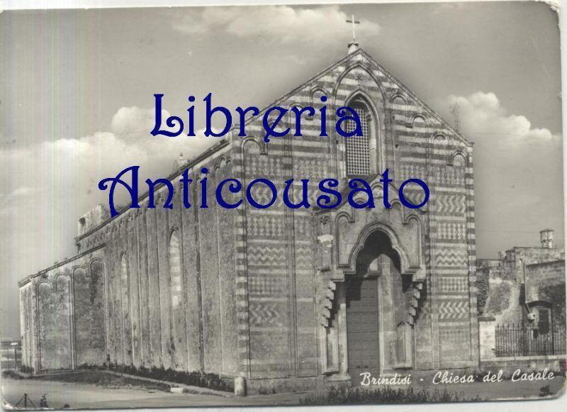 BRINDISI CHIESA DEL CASALE Cartolina Viaggiata (?) cartolibraria 1960 vintage