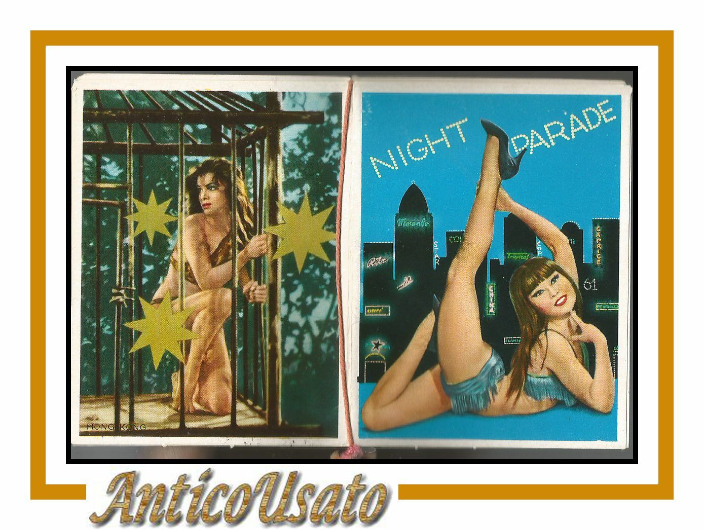 Calendarietto da Barbiere NIGHT PARADE 1964 originale Vintage d'epoca a …