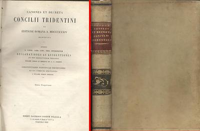 CANONES ET DECRETA CONCILII TRIDENTINI 1859 Ioseph Pelella libro antico …