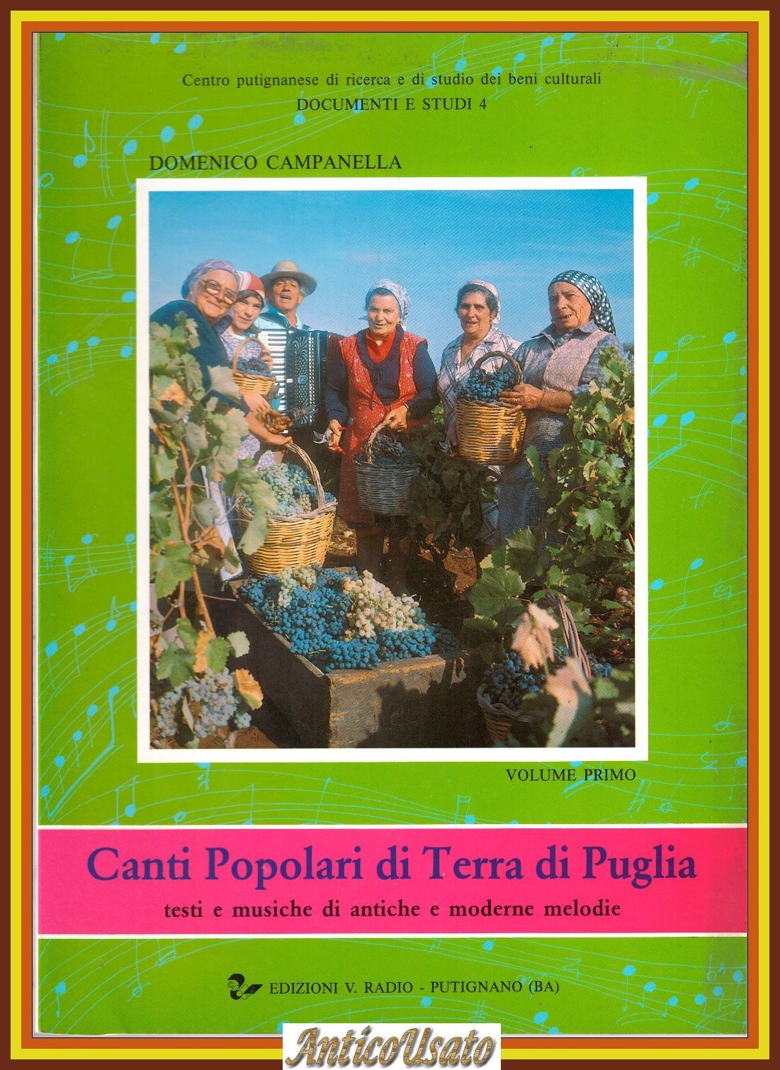 CANTI POPOLARI TERRA DI PUGLIA Domenico Campanella Volume I Libro …