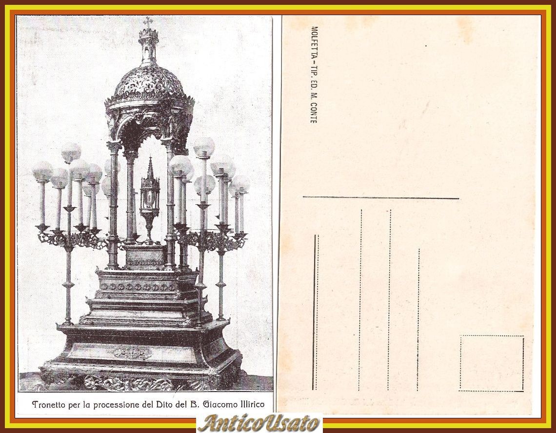 CARTOLINA BITETTO Tronetto per la processione del Dito di Beato …