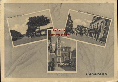 Cartolina Casarano Lecce Viaggiata 1942 piazza Diaz chiesa madre Vintage …