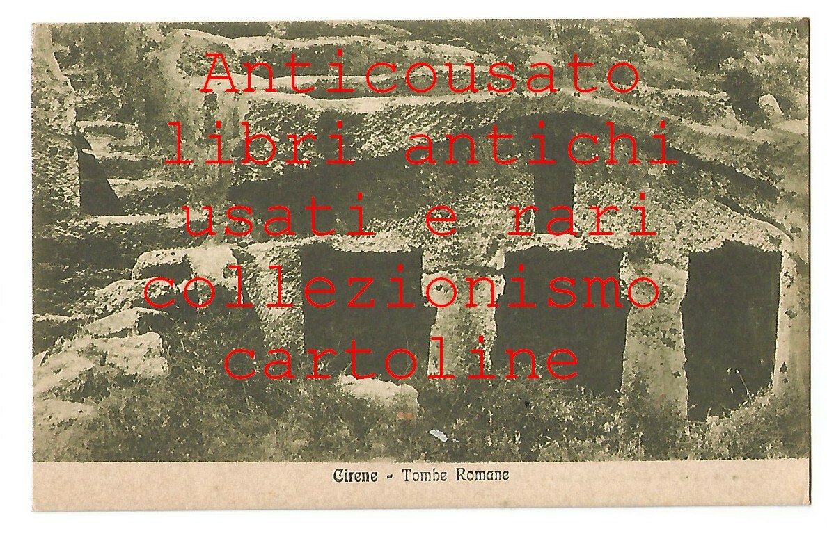 CARTOLINA CIRENE tombe romane Vintage anni '30 Africa Italiana Libia