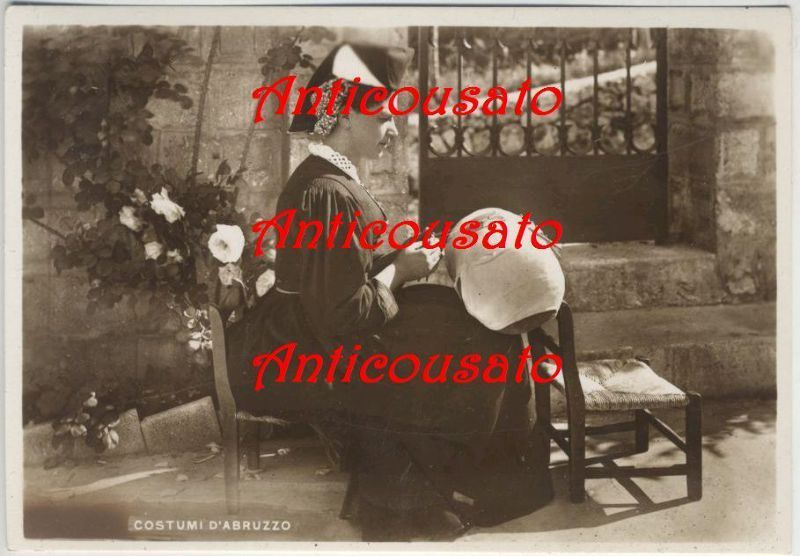 CARTOLINA COSTUMI D'ABRUZZO vintage originale D'EPOCA CHIETI post card postale