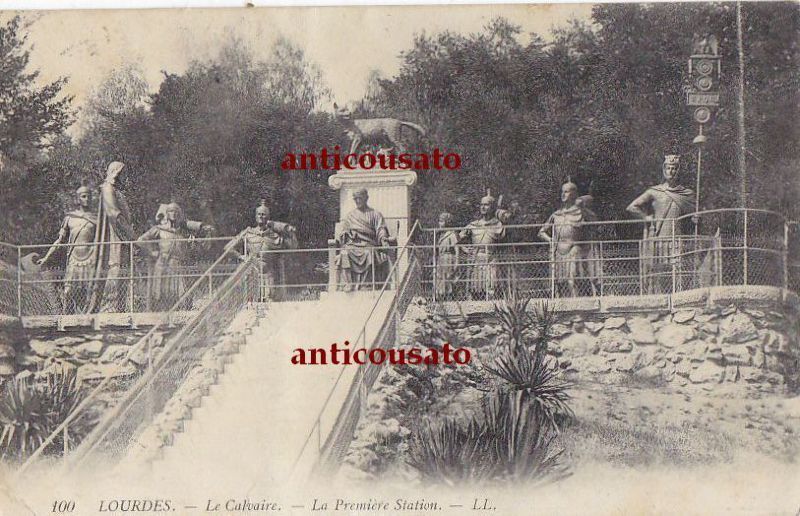 CARTOLINA Lourdes Le Calvaire La Premier Station LL- viaggiata carte …