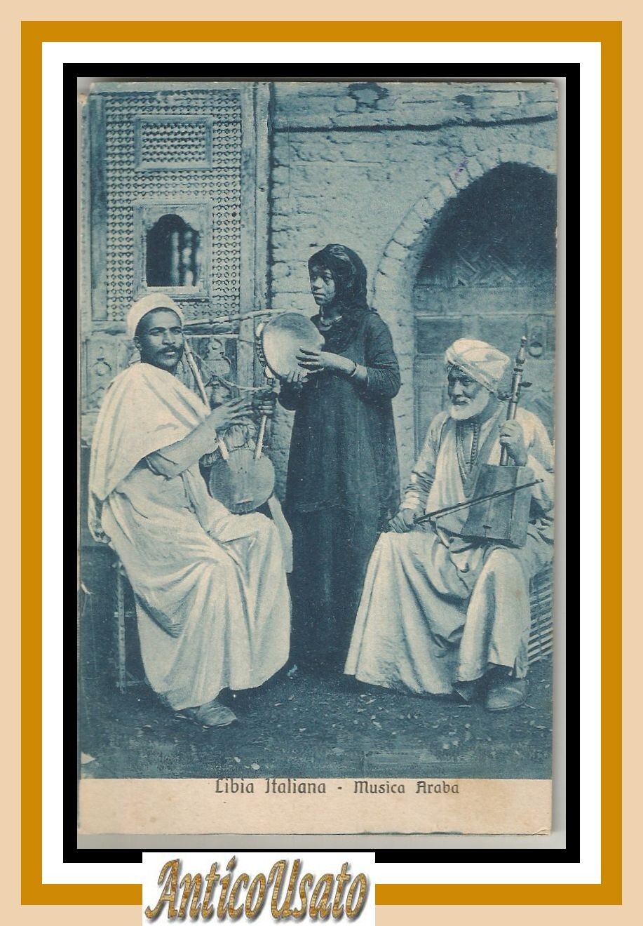 Cartolina Musica Araba 1915 Libia Italiana Vintage 79 reggimento fanteria …