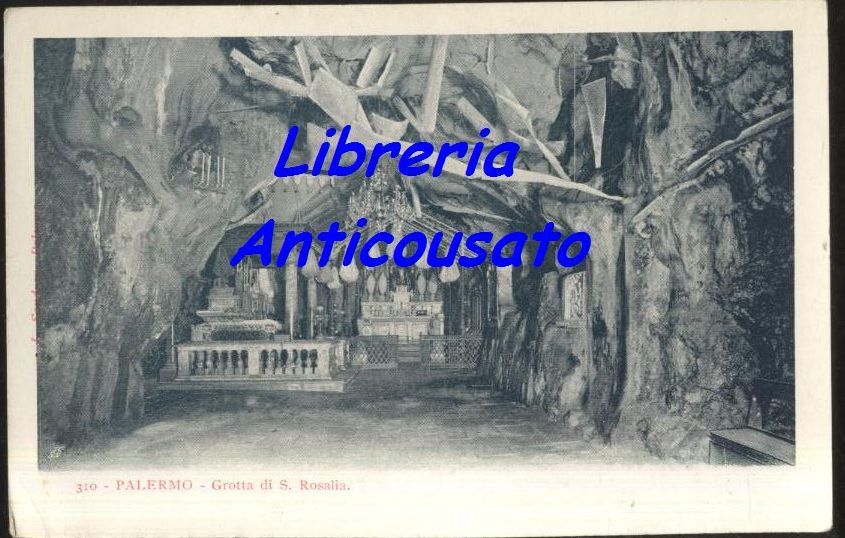 cartolina PALERMO GROTTA DI Santa ROSALIA originale anni '30 Vintage …