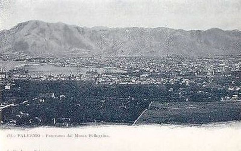 Cartolina PALERMO PANORAMA DAL MONTE PELLEGRINO Sandron 158 Originale Vintage