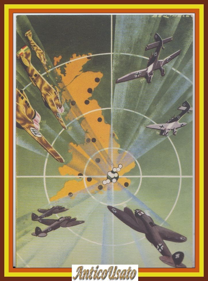 cartolina REGIA AERONAUTICA AVIAZIONE BATTAGLIA GRAN BRETAGNA 2 guerra mondiale