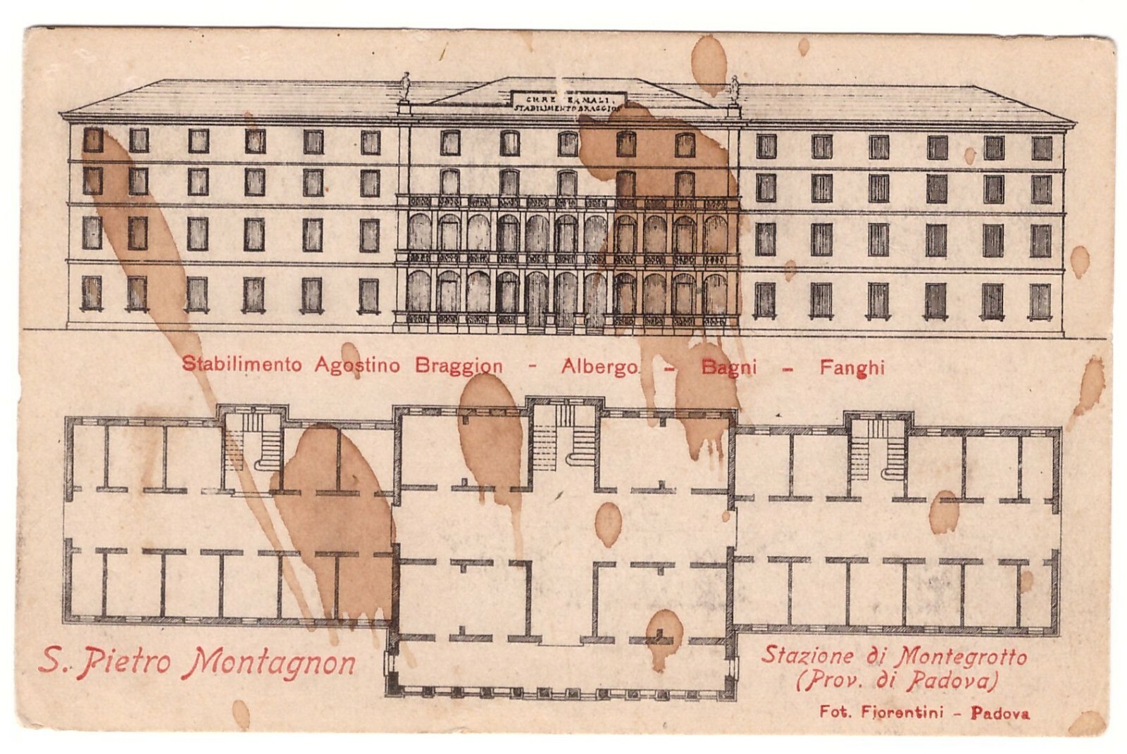 Cartolina Terme Euganee San Pietro Montagnon Padova non viaggiata Vintage …