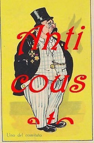 Cartolina Umoristica Originale Anni '20 A Colori Postcard Antica Vintage