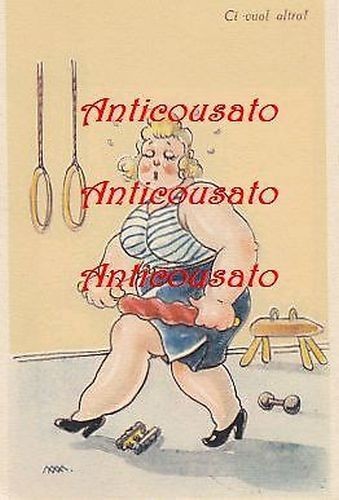 CARTOLINA UMORISTICA Originale Viaggiata Anni '40 A Colori Vintage Antica …