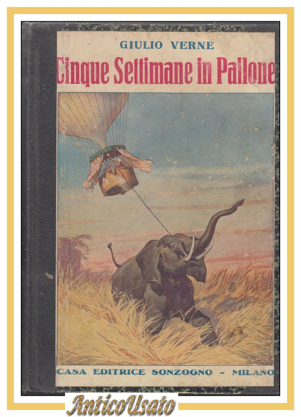 CINQUE SETTIMANE IN PALLONE di Giulio Verne - libro vintage …