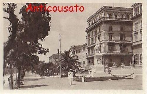 CIVITAVECCHIA VIALE GARIBALDI Cartolina Originale Vintage bianco e nero anni …