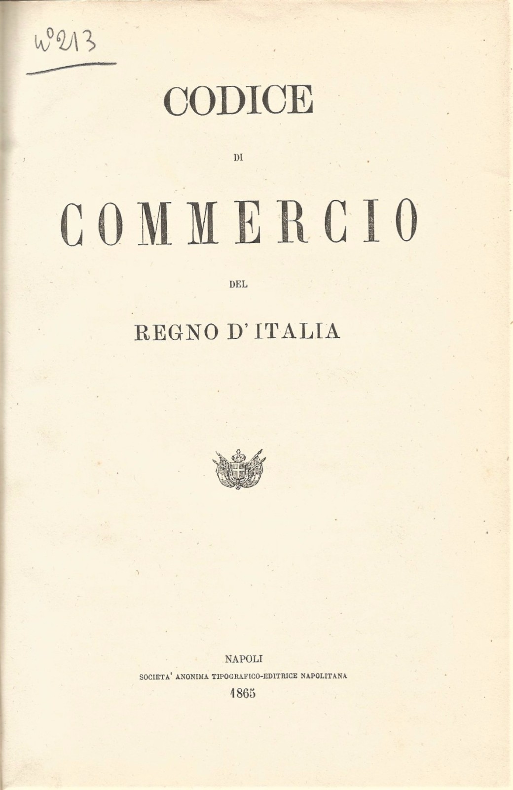 CODICE DI COMMERCIO MARINA MERCANTILE PROCEDUTA CIVILE REGNO D ITALIA …