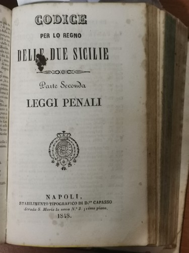 CODICE PER LO REGNO DELLE DUE SICILIE 6 volumi Civile …