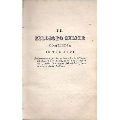 COMMEDIE DI ALBERTO NOTA Volumi III e IV 1829 1830 …