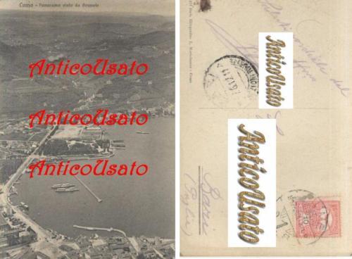 COMO PANORAMA VISTO DA BRUNATE cartolina 1911 originale vintage postcard …