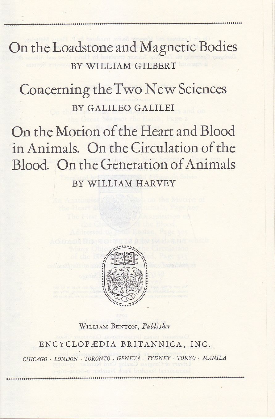 CONCERNING TWO NEW SCIENCES di Galileo Galilei LOADSTONE MAGNETIC BODIES …