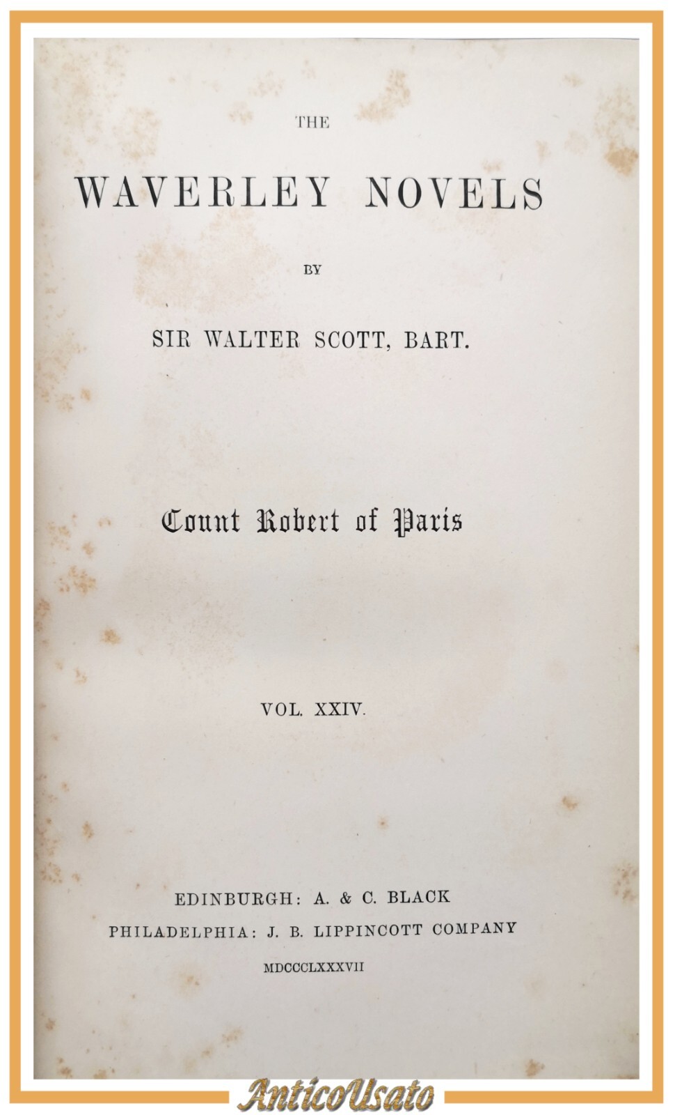 COUNT ROBERT OF PARIS di Walter Scott The Waverley novels …