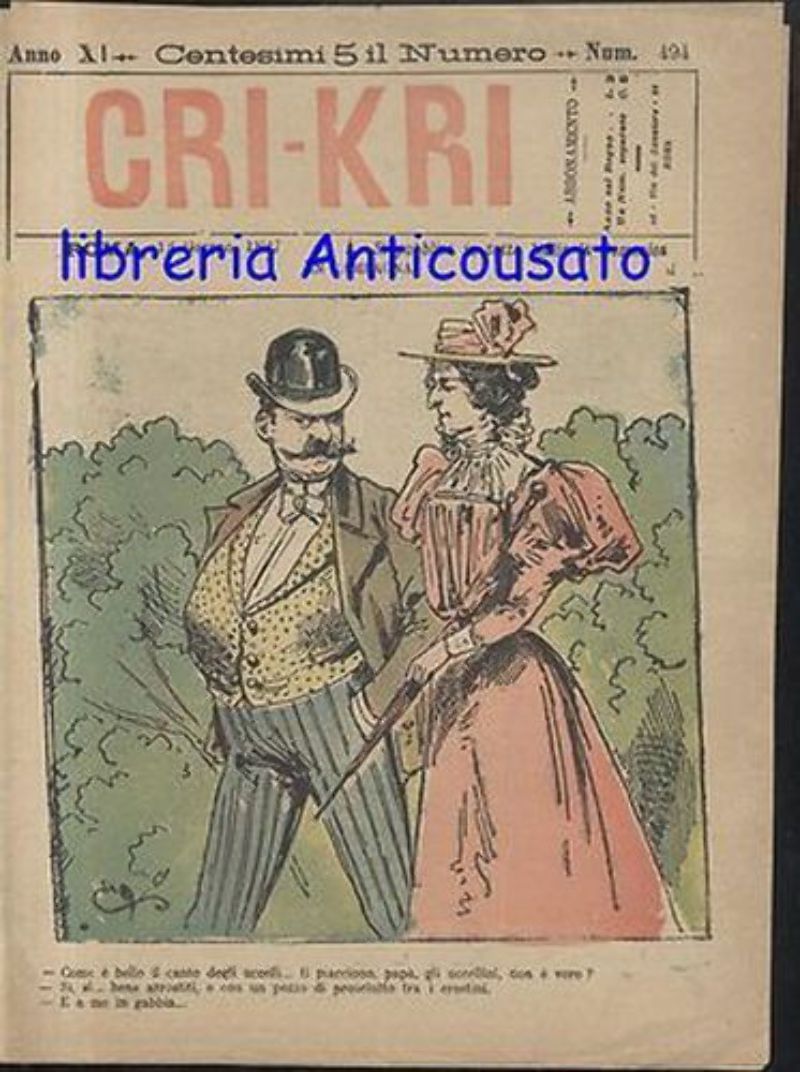 CRI KRI 13 giugno 1897 giornale umoristico antico illustrato vintage …