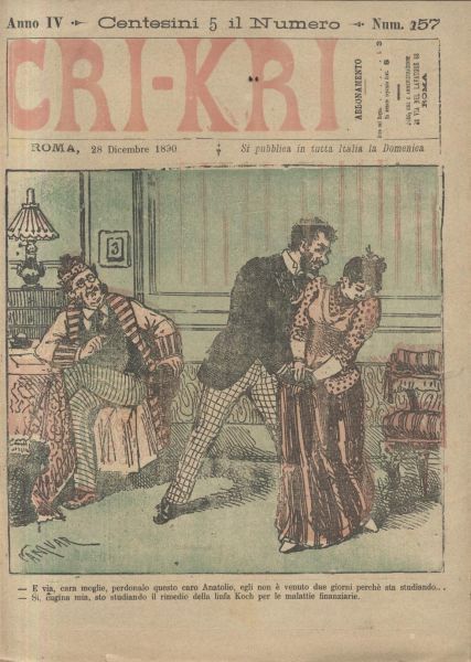 CRI KRI del 28 dicembre 1890 giornale umoristico antico Illustrato …