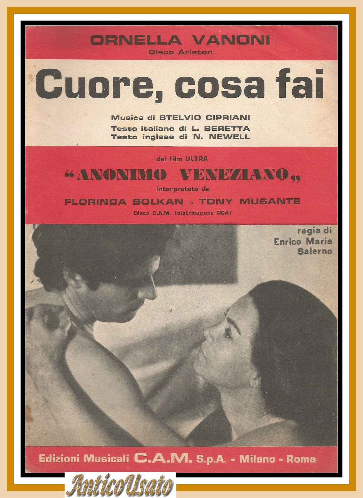 CUORE COSA FAI Ornella Vanoni spartito per canto chitarra e …