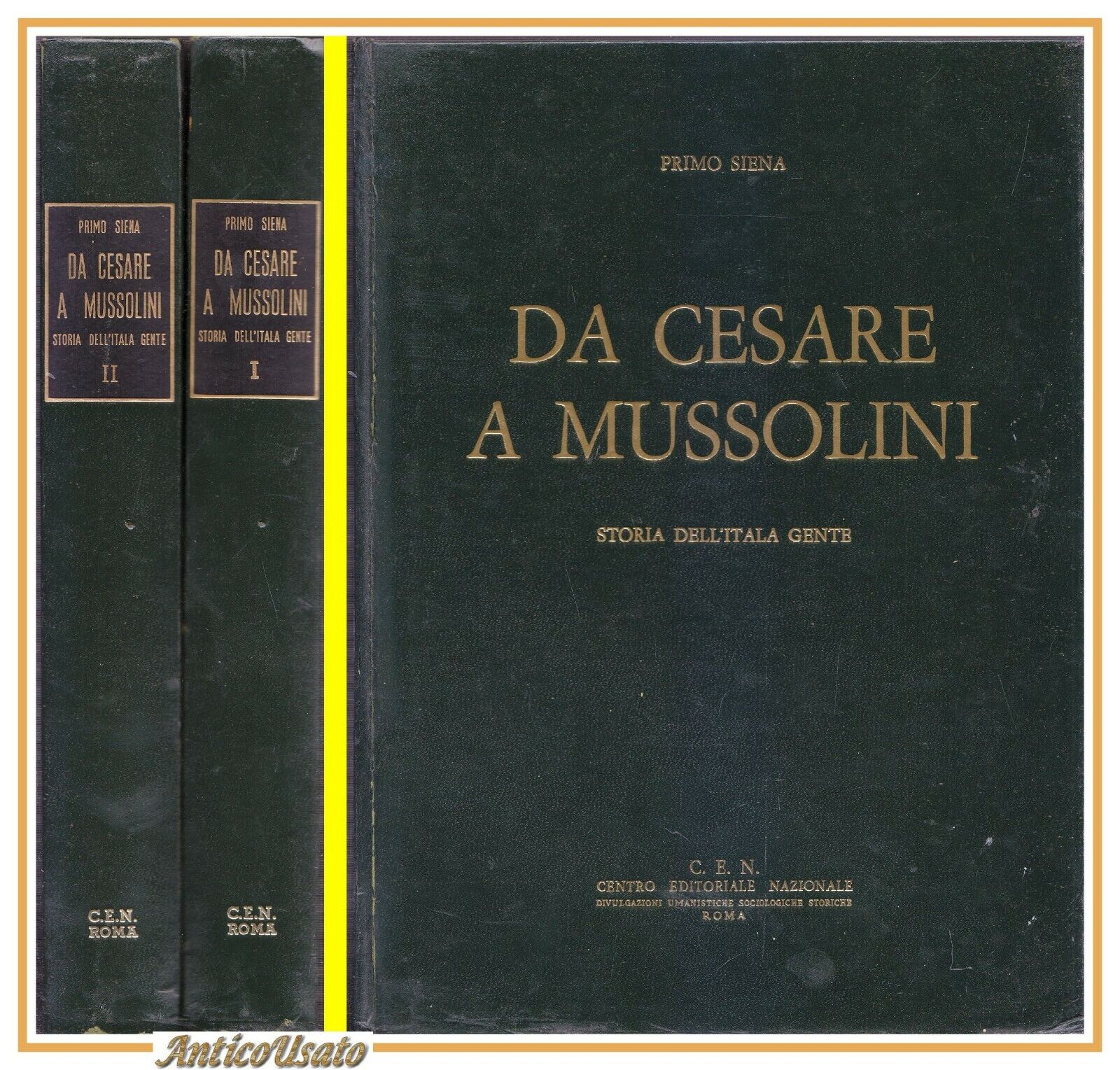 DA CESARE A MUSSOLINI 2 volumi di Italo Siena storia …