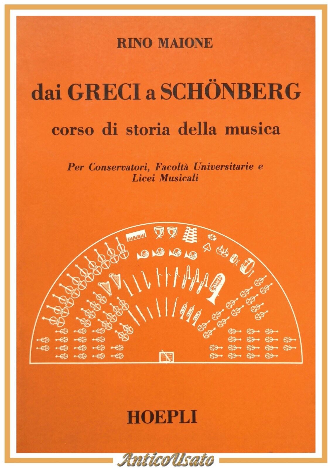 DAI GRECI A SCHONBERG di Rino Maione 1986 Hoepli libro …