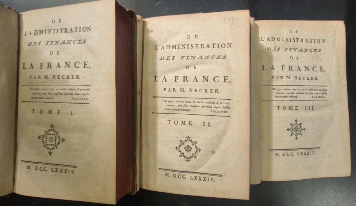 DE L'ADMINISTRATION DES FINANCES DE LA FRANCE PAR M. NECKER. …