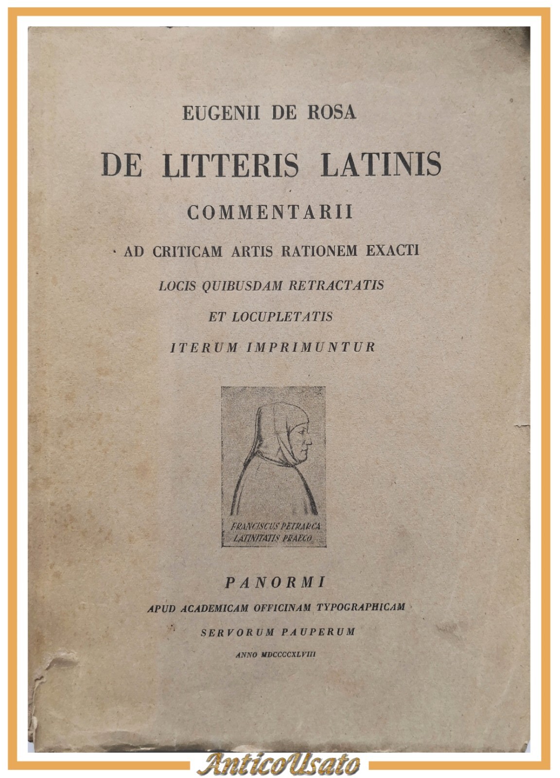 DE LITTERIS LATINIS COMMENTARII ad criticam artis di Eugenio De …