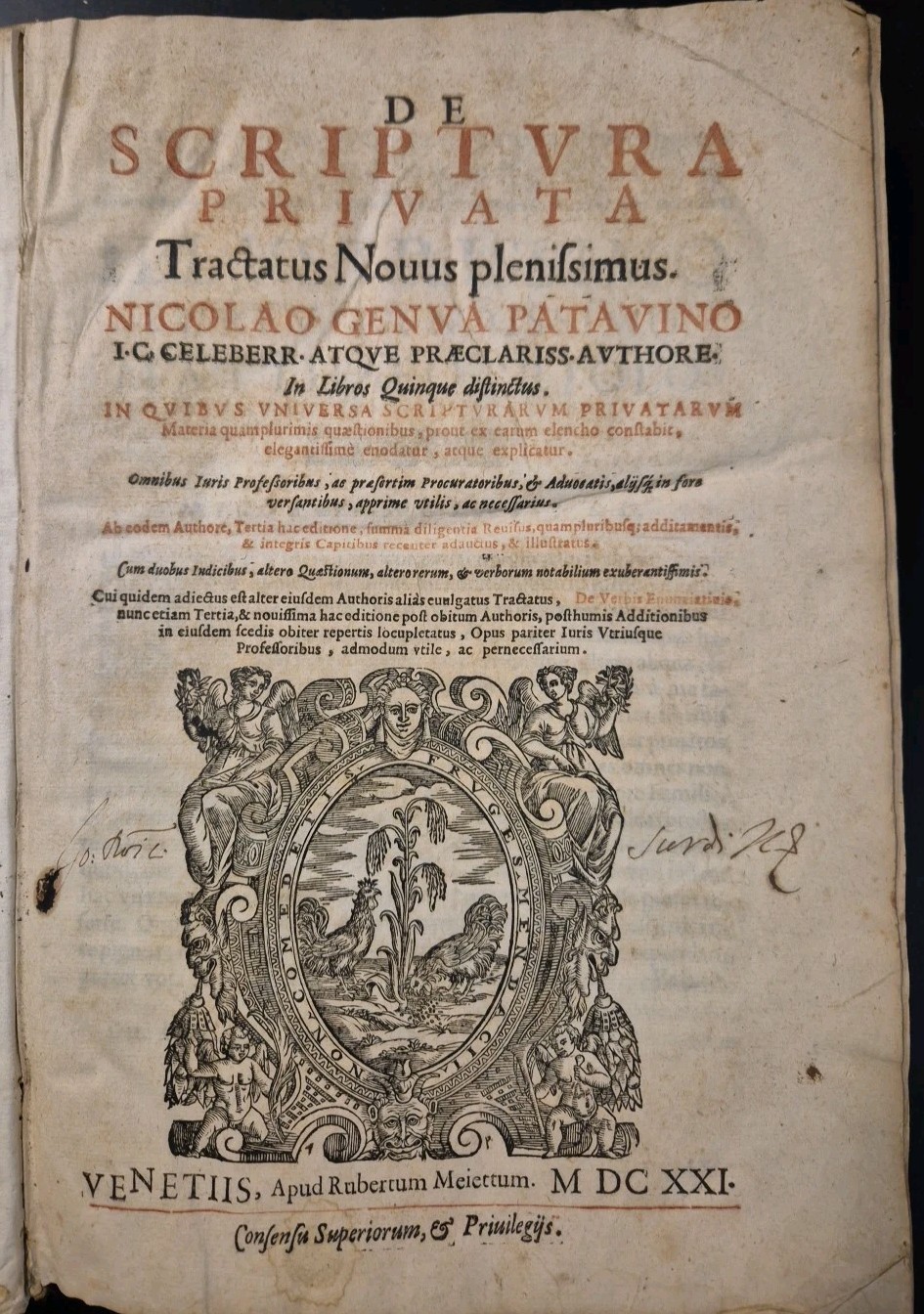 DE SCRIPTURA PRIVATA + DE ENUNCIATIVIS VERBIS Tractatus di NICOLAO …