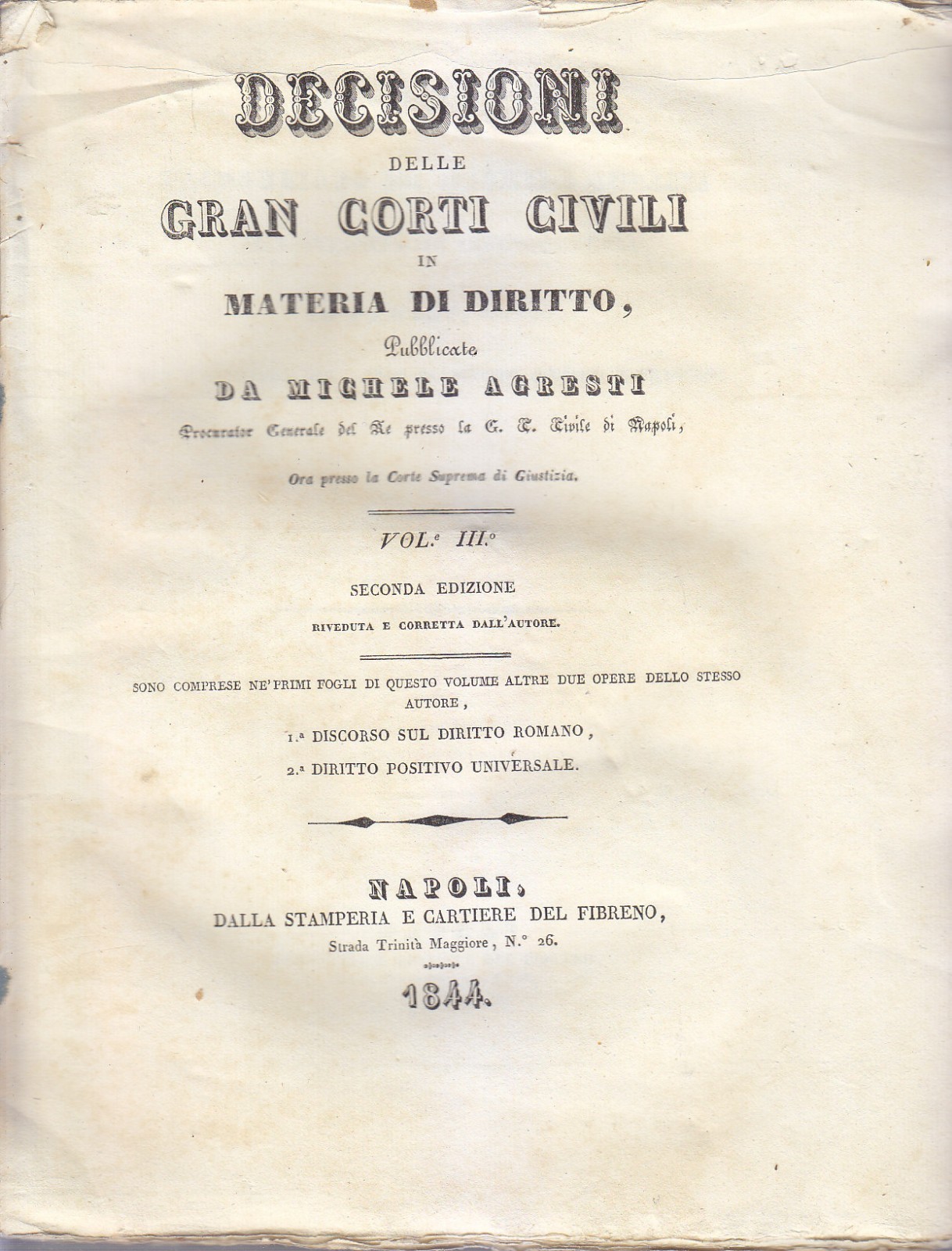 DECISIONI GRAN CORTI CIVILI IN MATERIA DI DIRITTO volume 3 …