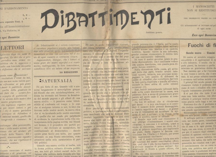 DIBATTIMENTI rivista 1901 33 NUMERI diritto giornale settimanale d'epoca legge