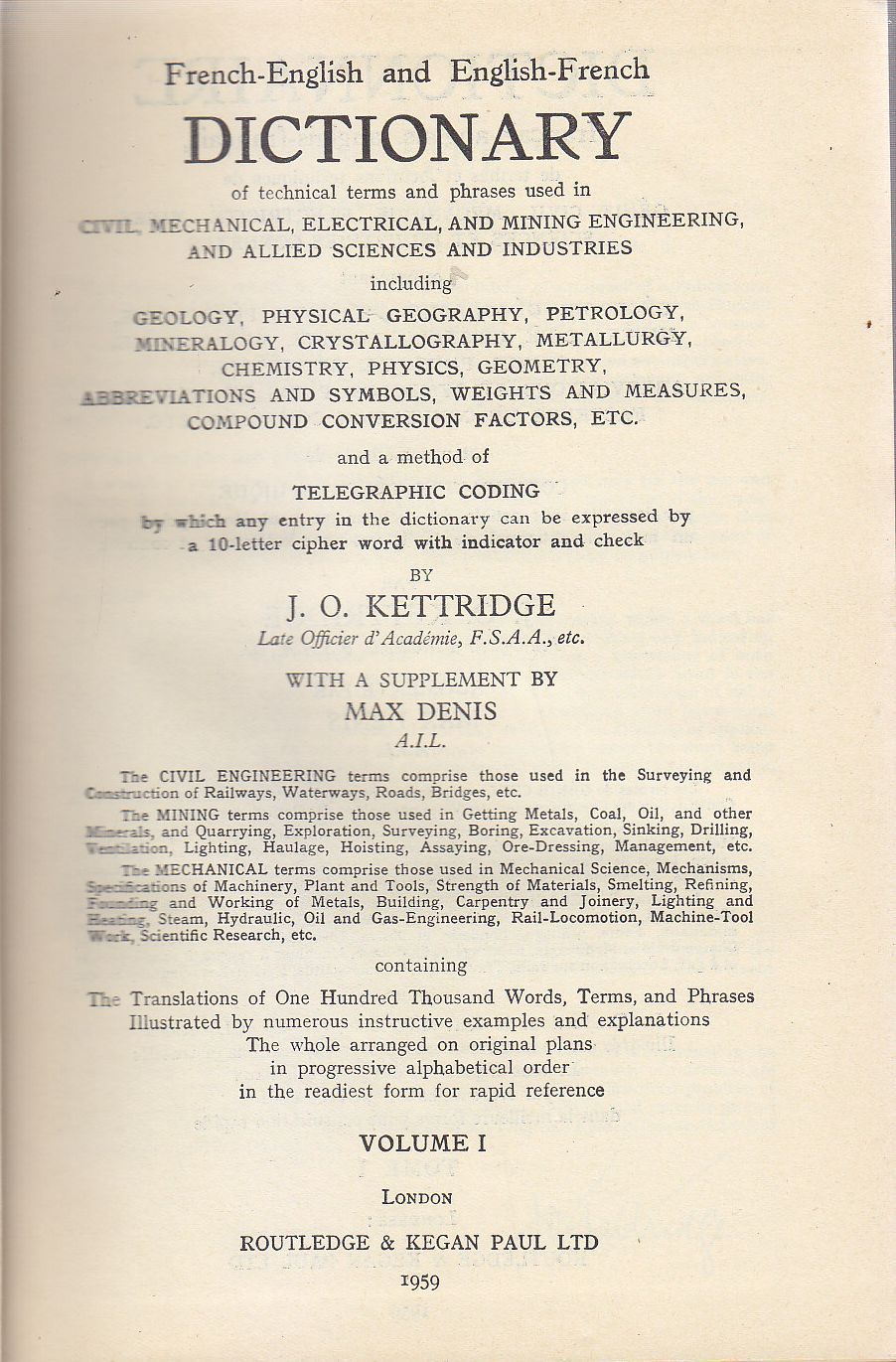 DICTIONARY OF TECHNICAL TERMS AND PHRASES di J Kettridge 2 …